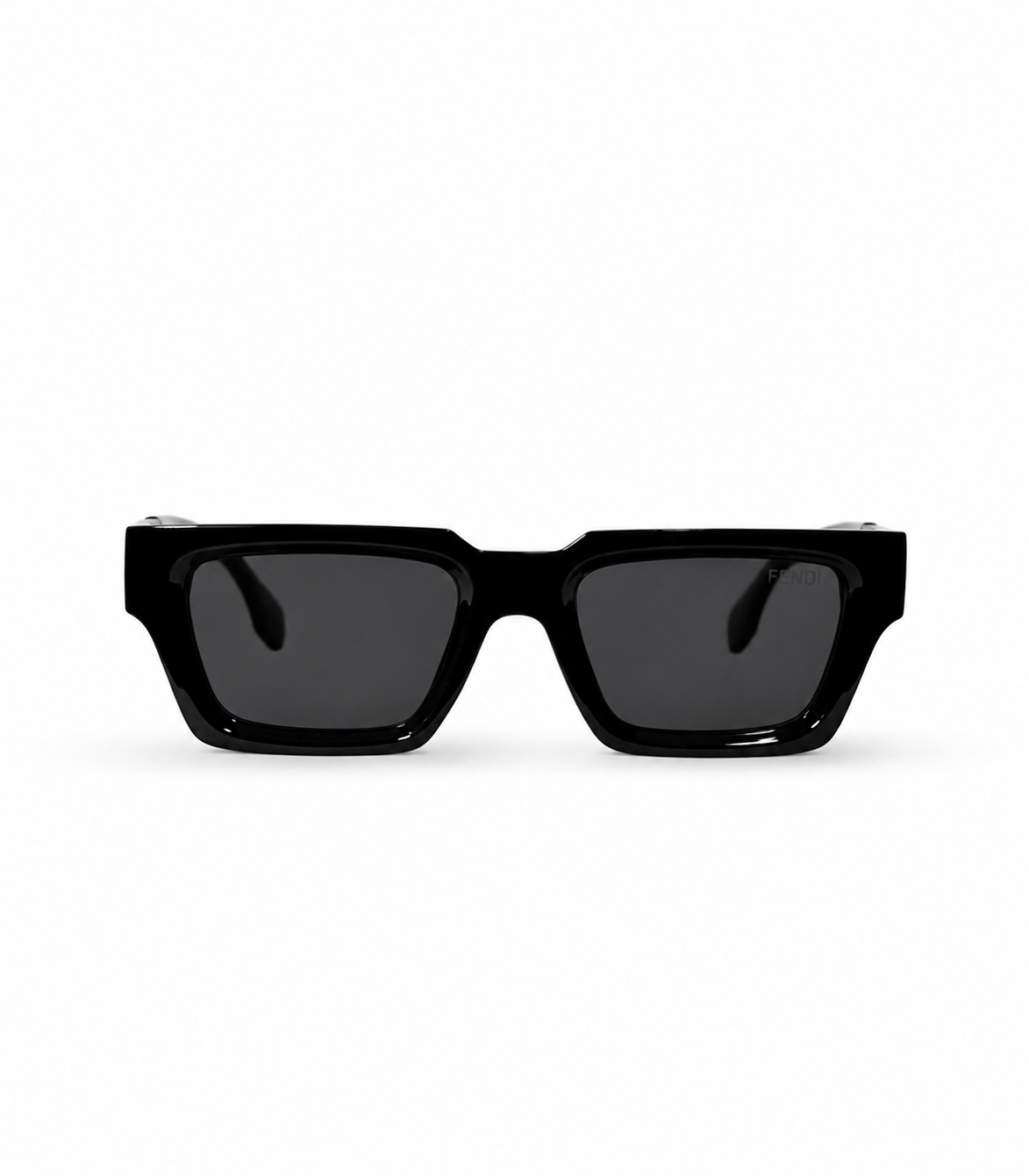 Black Thick-Frame Square Cutout Sunglasses F-1209