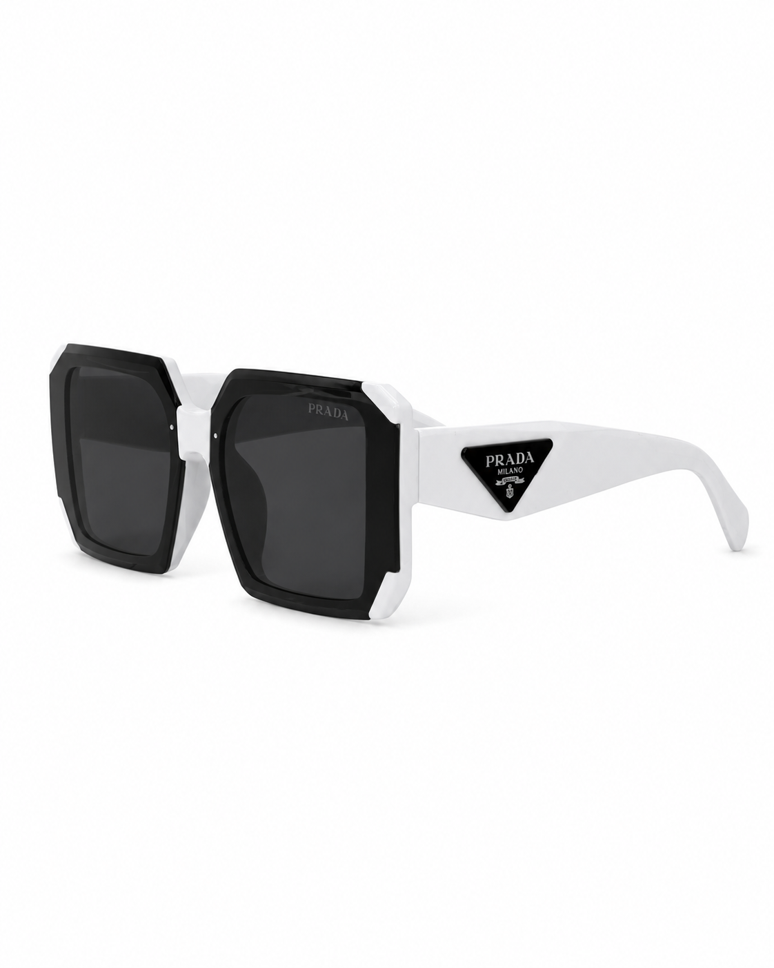 Two-Tone Sculpted Square Sunglasses P-1191