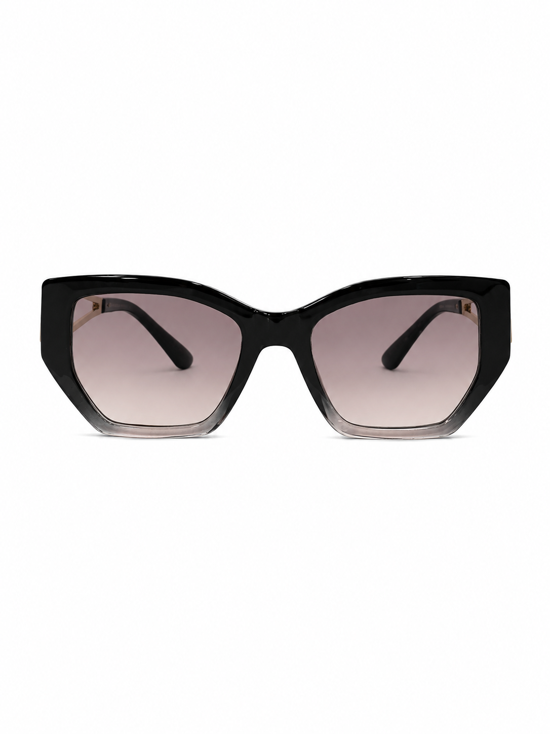 Black-to-Clear Gradient Oversized Butterfly Sunglasses G-1152 C1