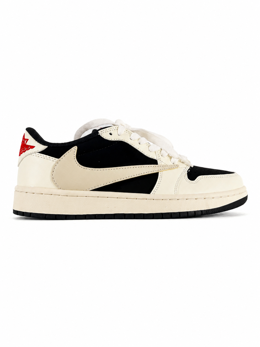 Air Jordan 1 Low Reverse Swoosh 'Black Sail