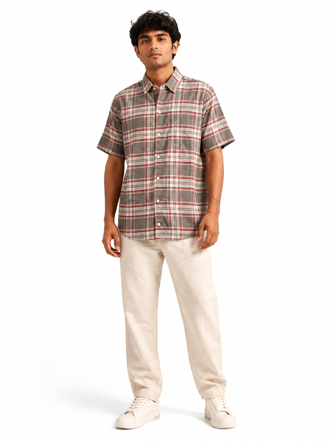 Men's Short-Sleeve Plaid Shirt