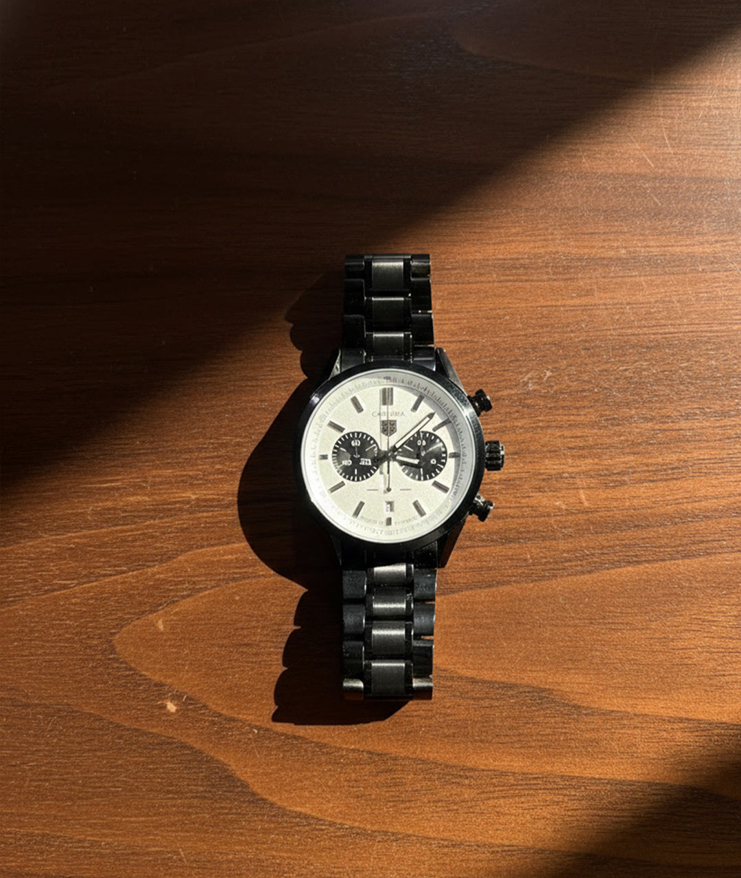 Matte Black Chronograph Watch