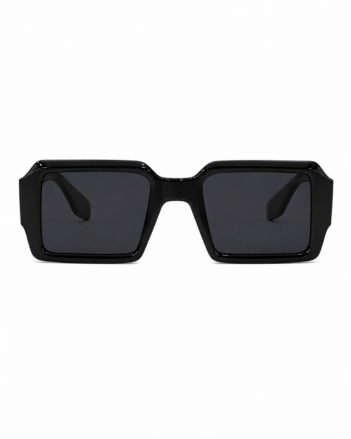 Chic Rectangular Emblem Sunglass P-1245