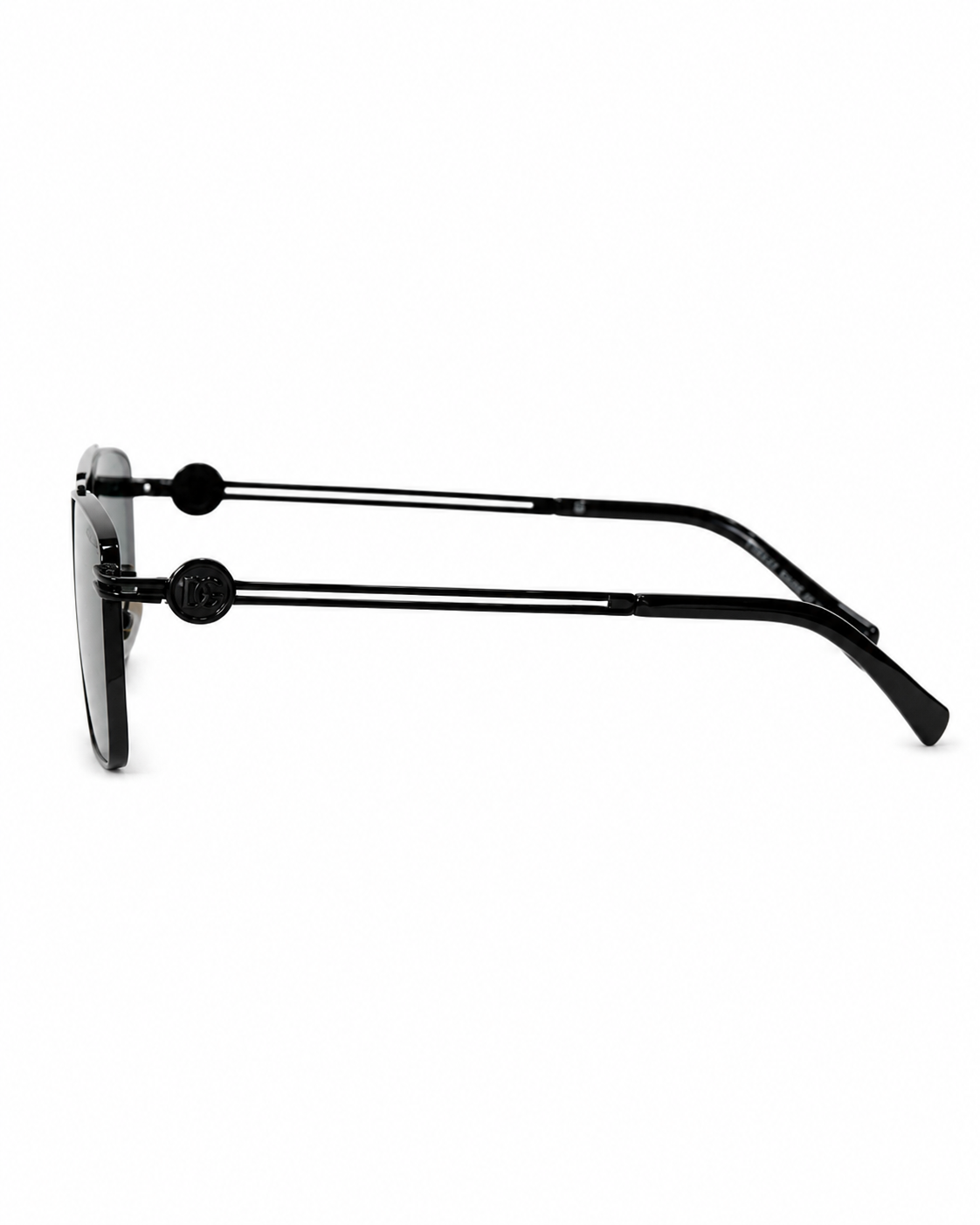 Sleek Black Double-Bridge Navigator Sunglasses V-1240