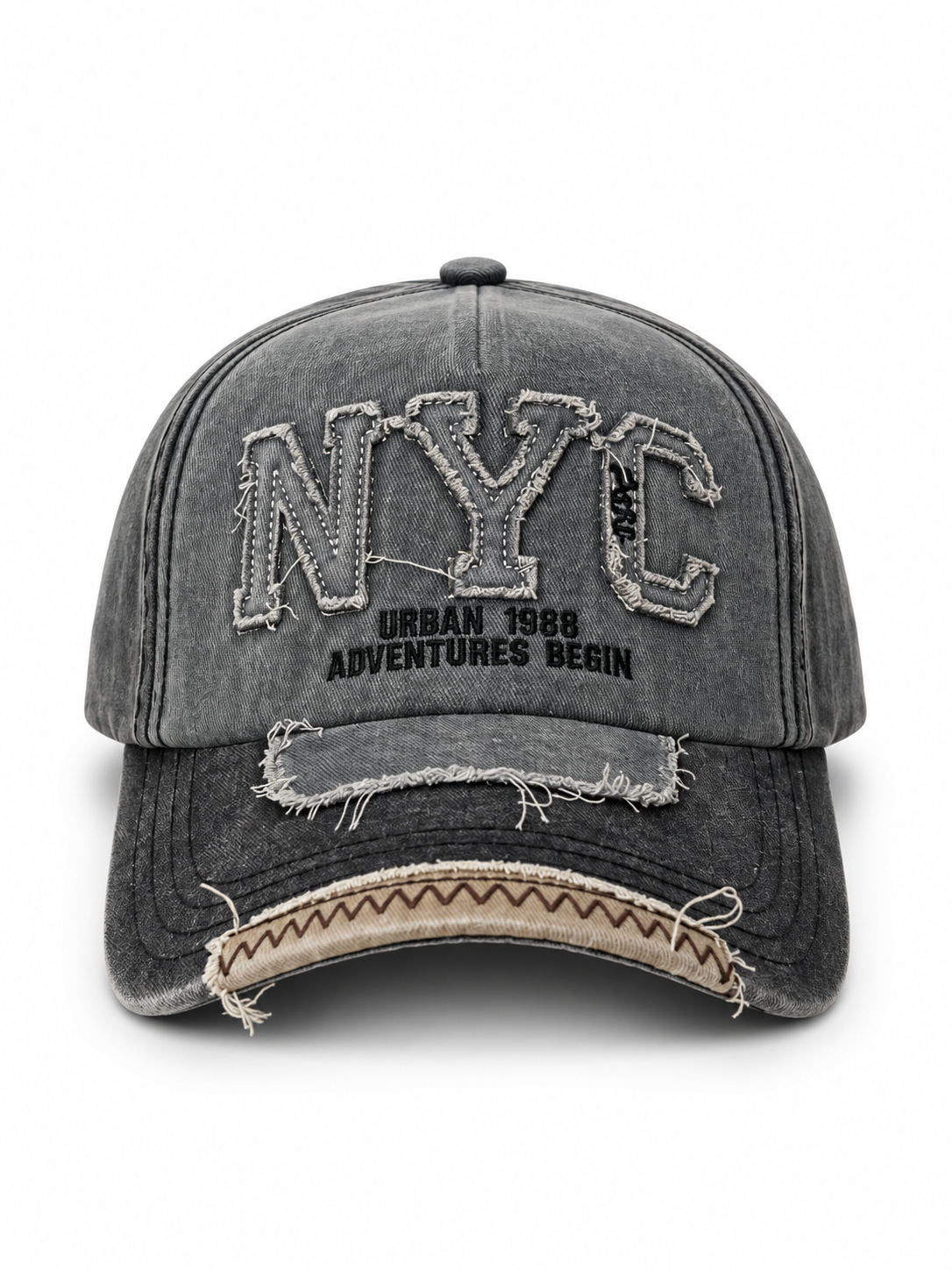 Vintage washed nyc urban distressed baseball cap