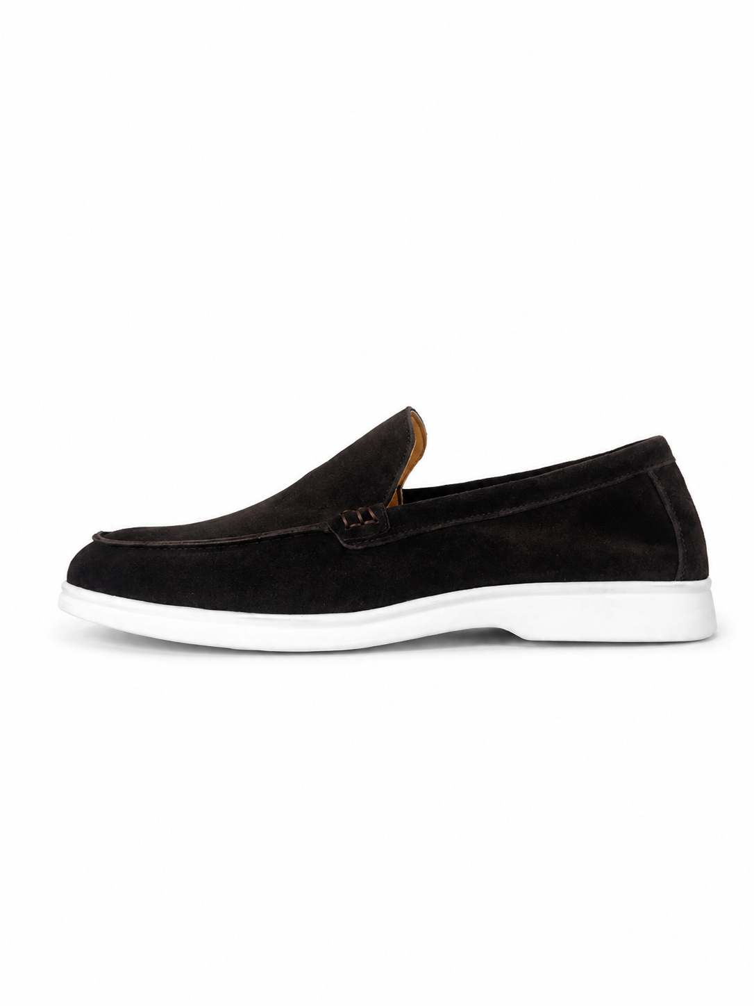 Suede Slip-On Loafers coffee brown