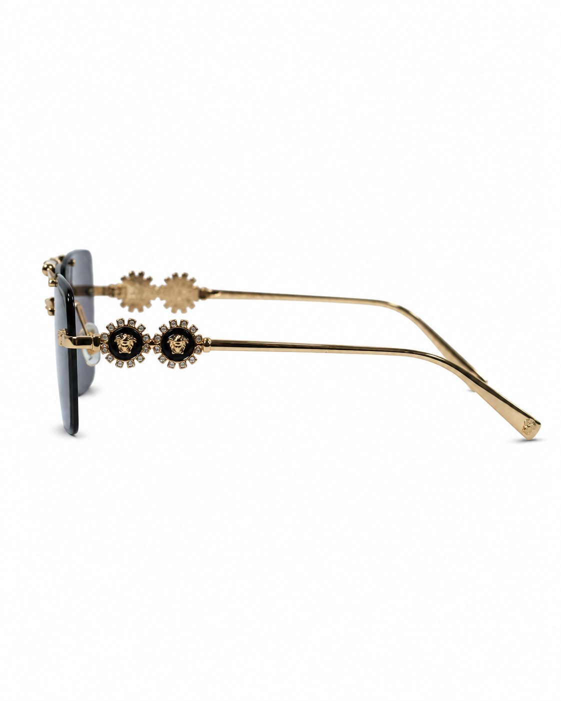 Luxury Rimless Gold Aviator Sunglasses V-1241