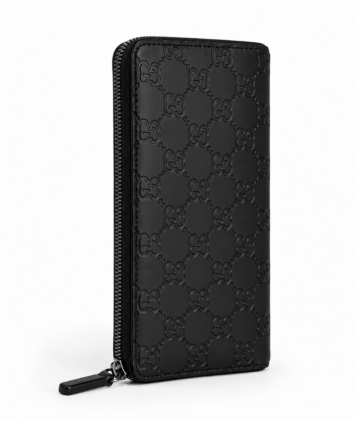 Men's Embossed Monogram Zip-Around Long Wallet