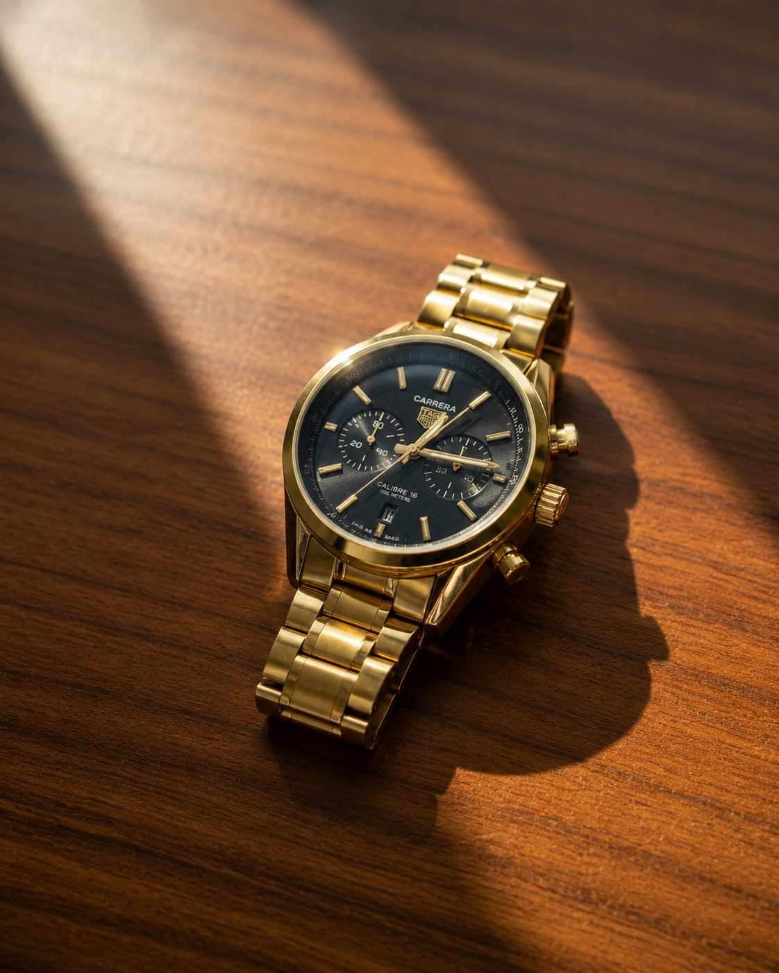 Men's Luxury Gold Chronograph Watch