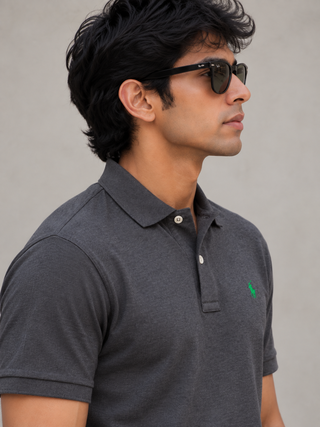 Men's Charcoal Grey Polo Shirt