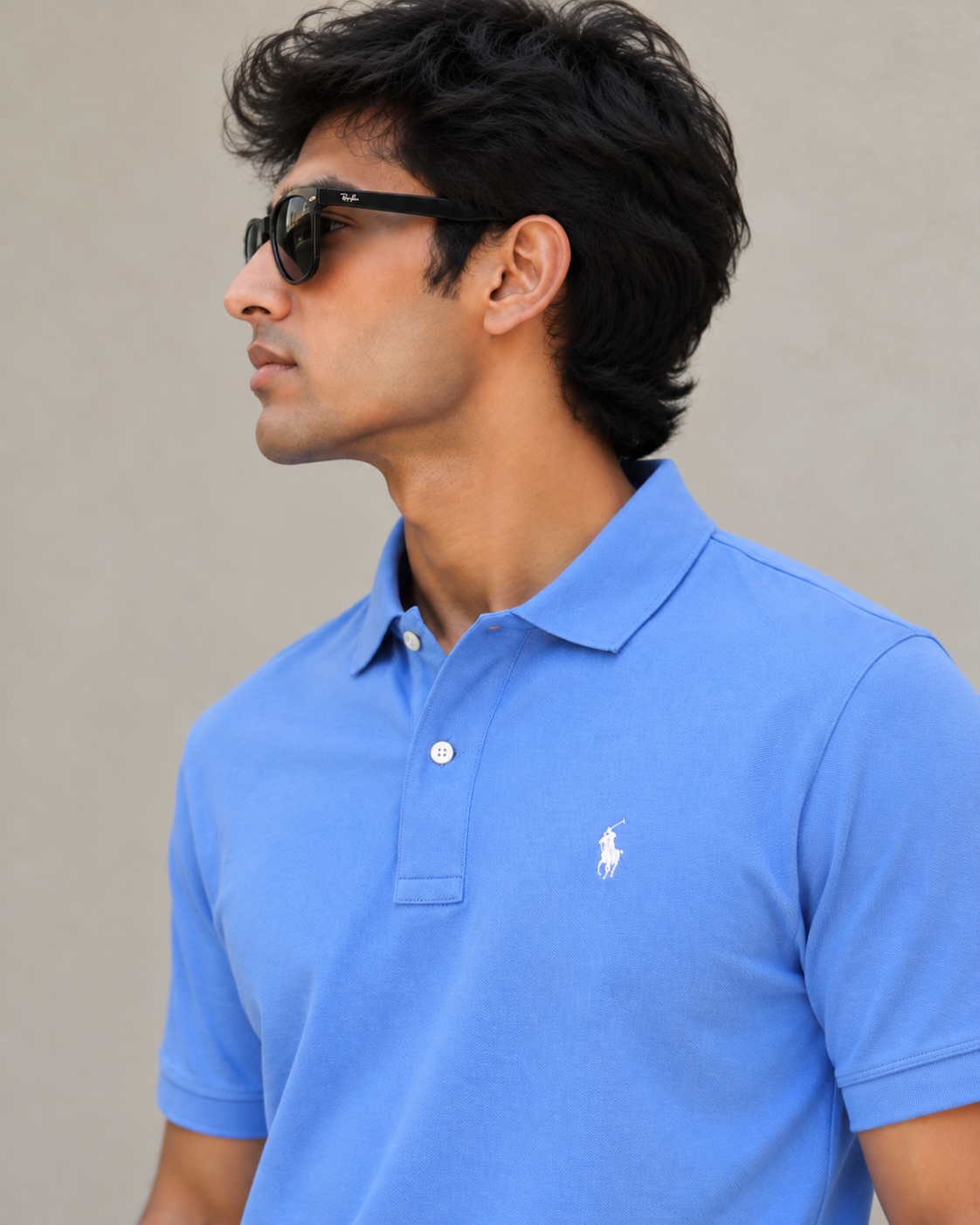 Men's Cornflower Blue Polo Shirt
