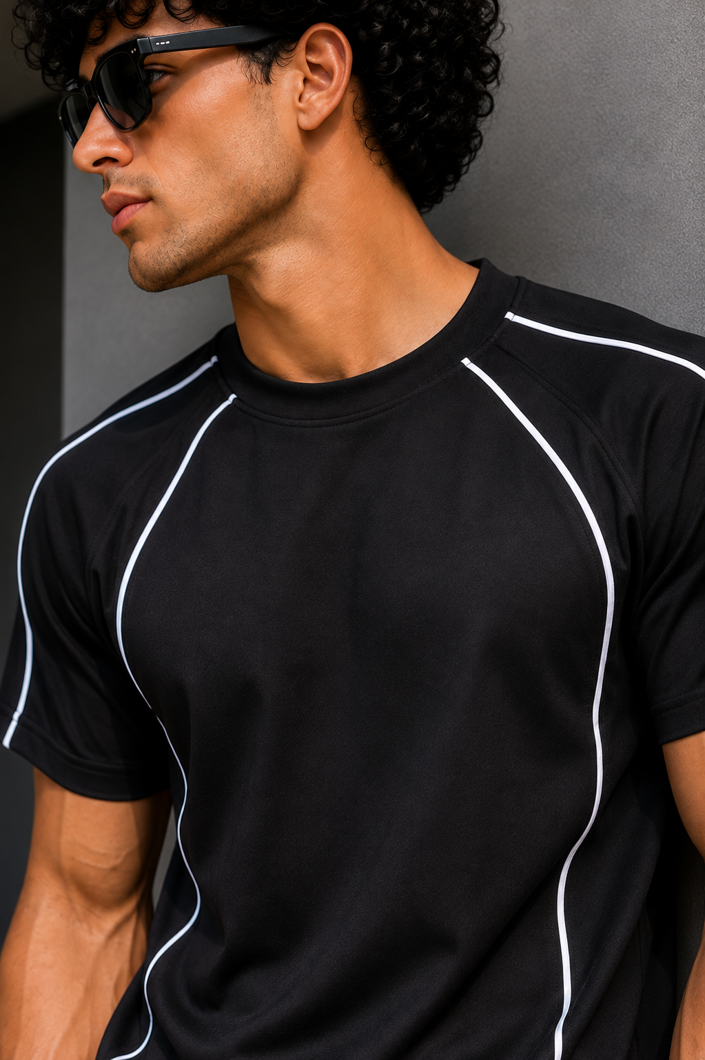Black Contrast  T-Shirt