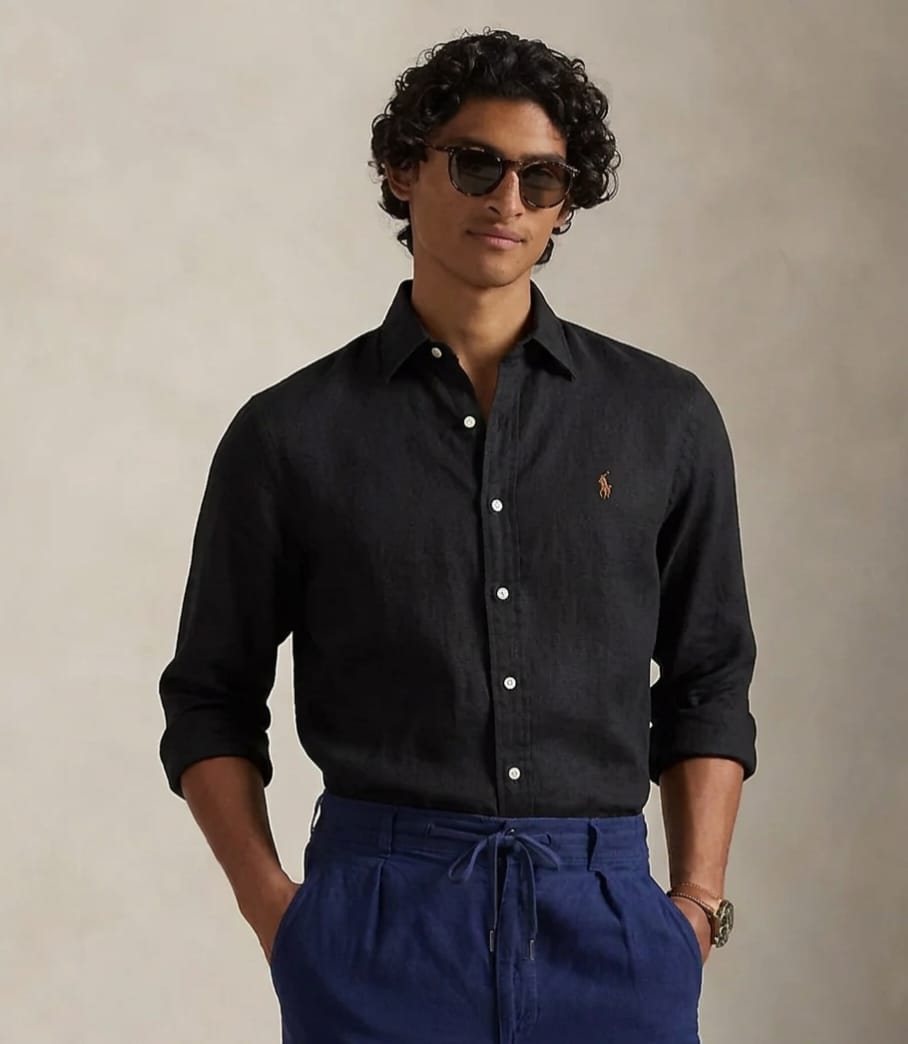 Men's Long Sleeve Linen Shirt