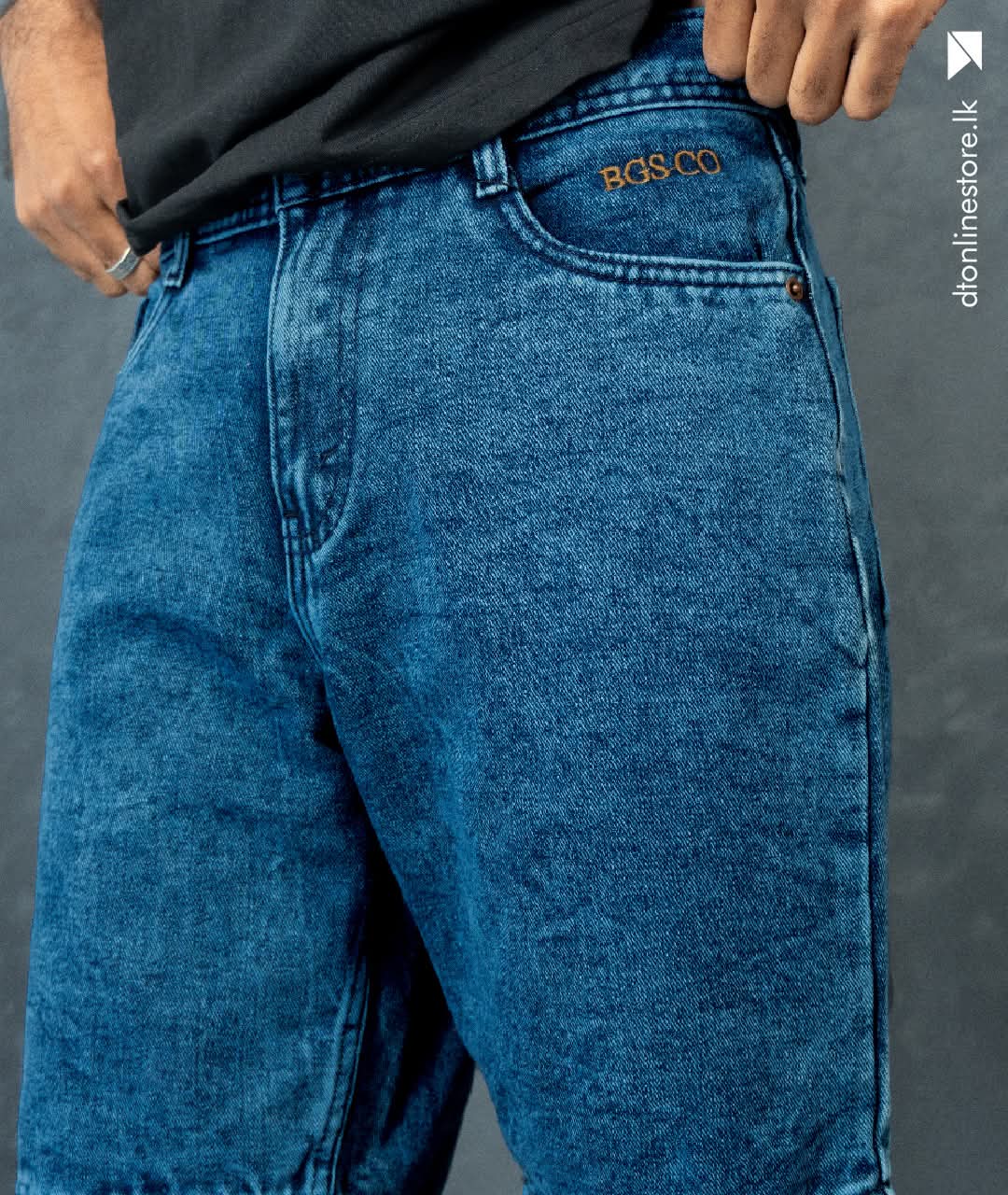 Men's Acid Wash Denim Shorts