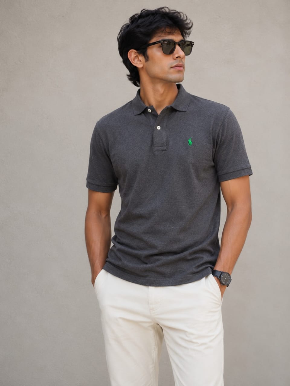 Men's Charcoal Grey Polo Shirt