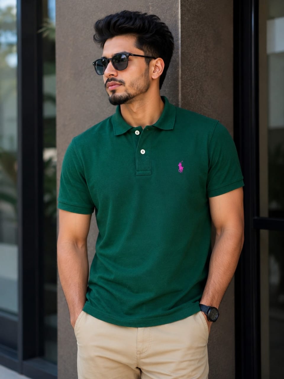 Men's Forest Green Polo Shirt