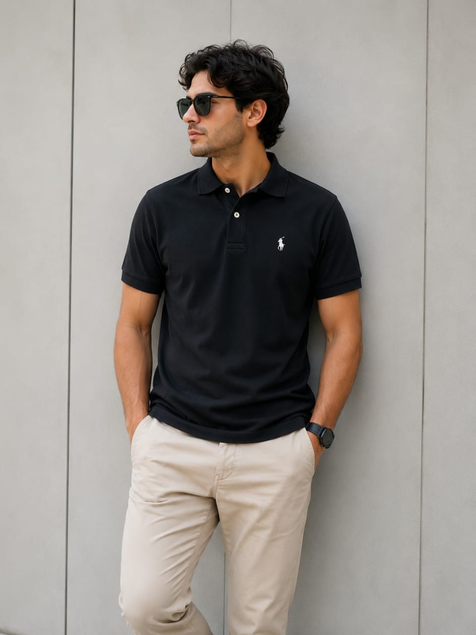 Men's Classic Black Polo Shirt
