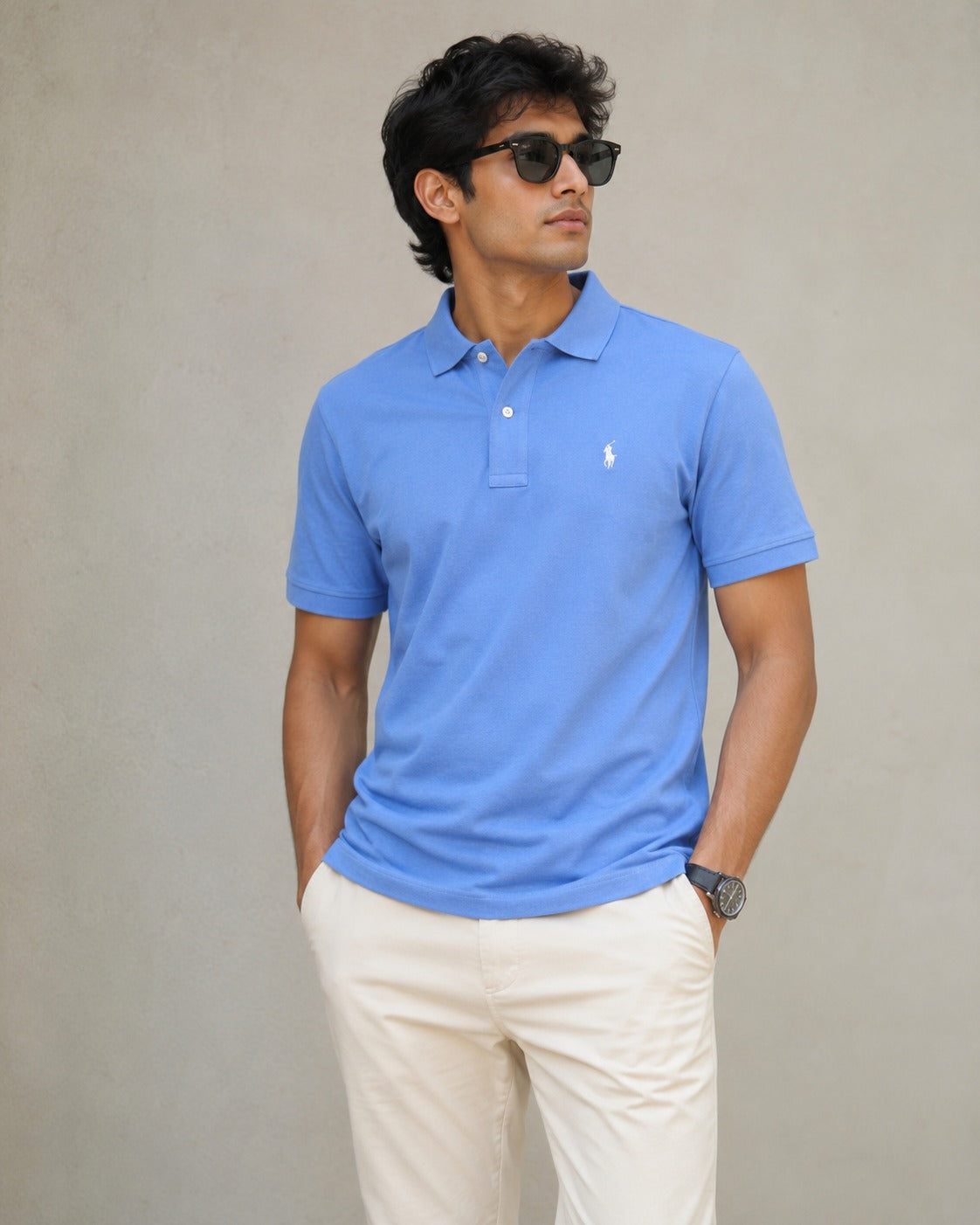Men's Cornflower Blue Polo Shirt