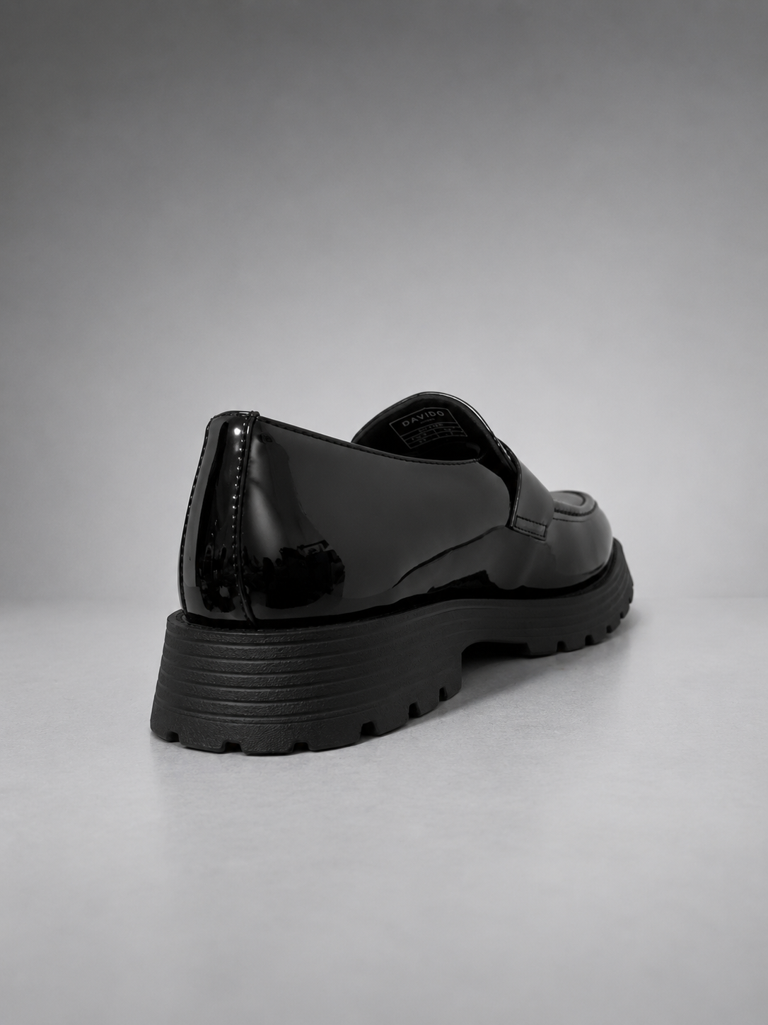 Luxe Patent Penny Loafers – Midnight Black