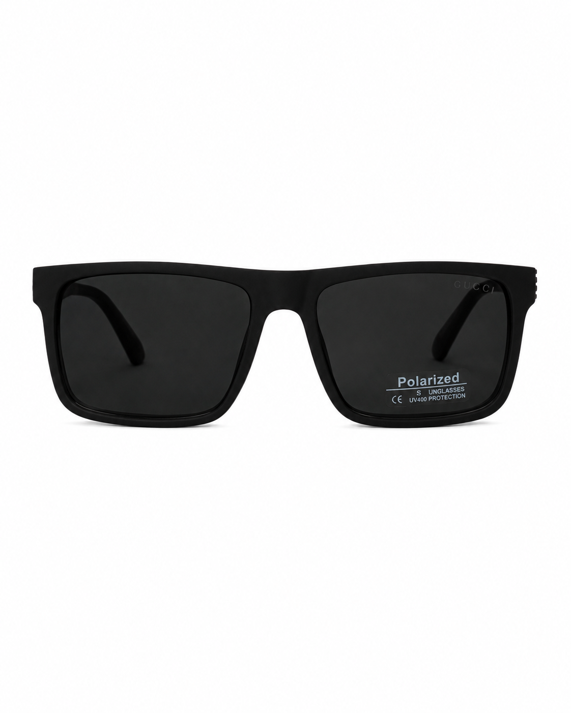 Matte Black Web Detail Polarized Sunglasses G-1224