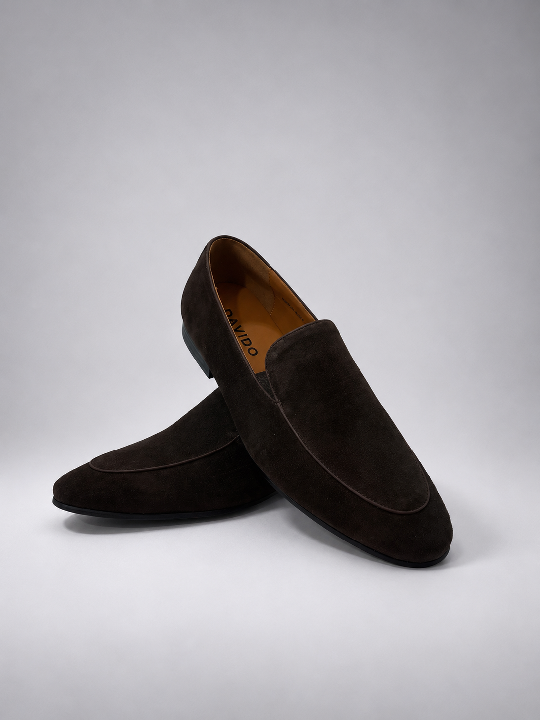 Luxe Suede Loafers – Espresso Brown