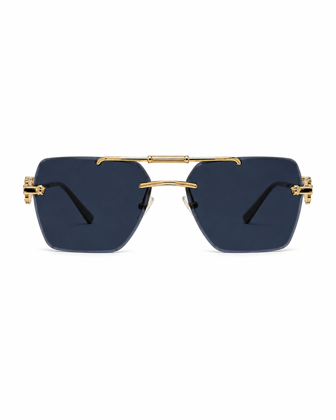 Luxury Rimless Gold Aviator Sunglasses V-1241
