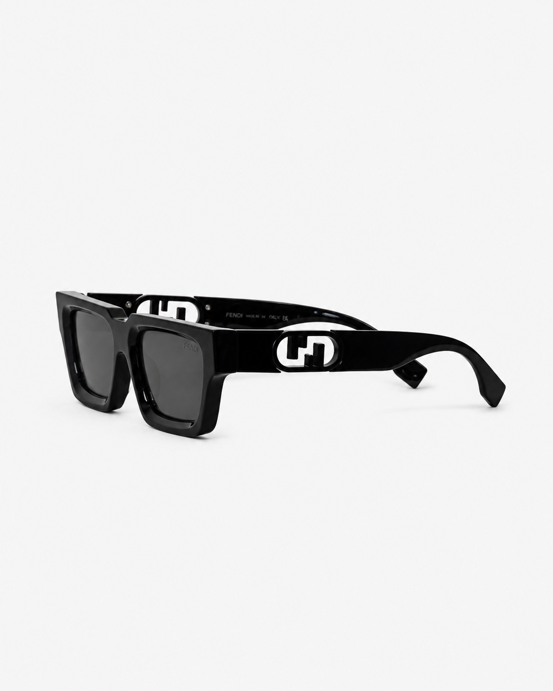 Black Thick-Frame Square Cutout Sunglasses F-1209