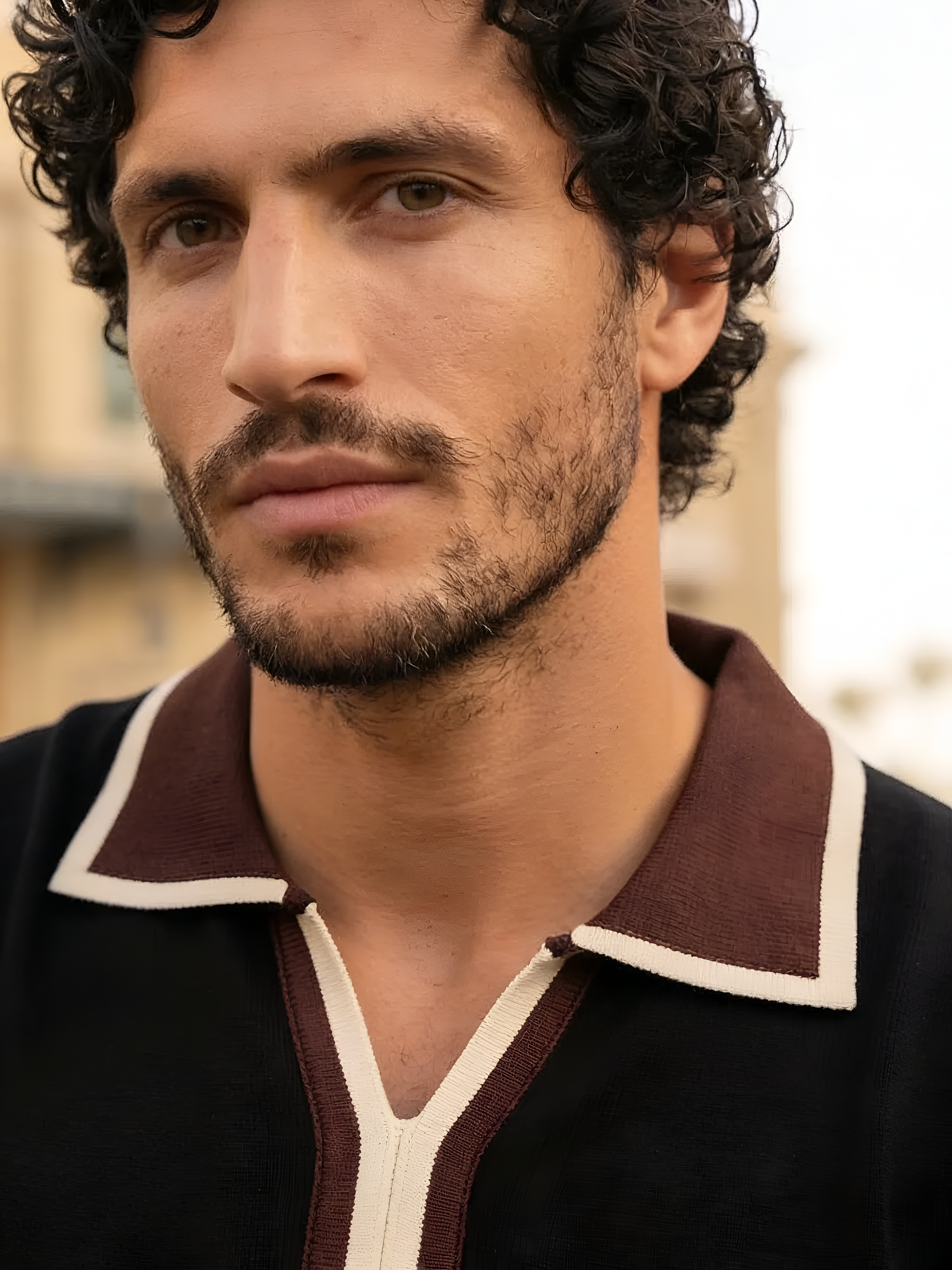 Old Money Open Collar Polo