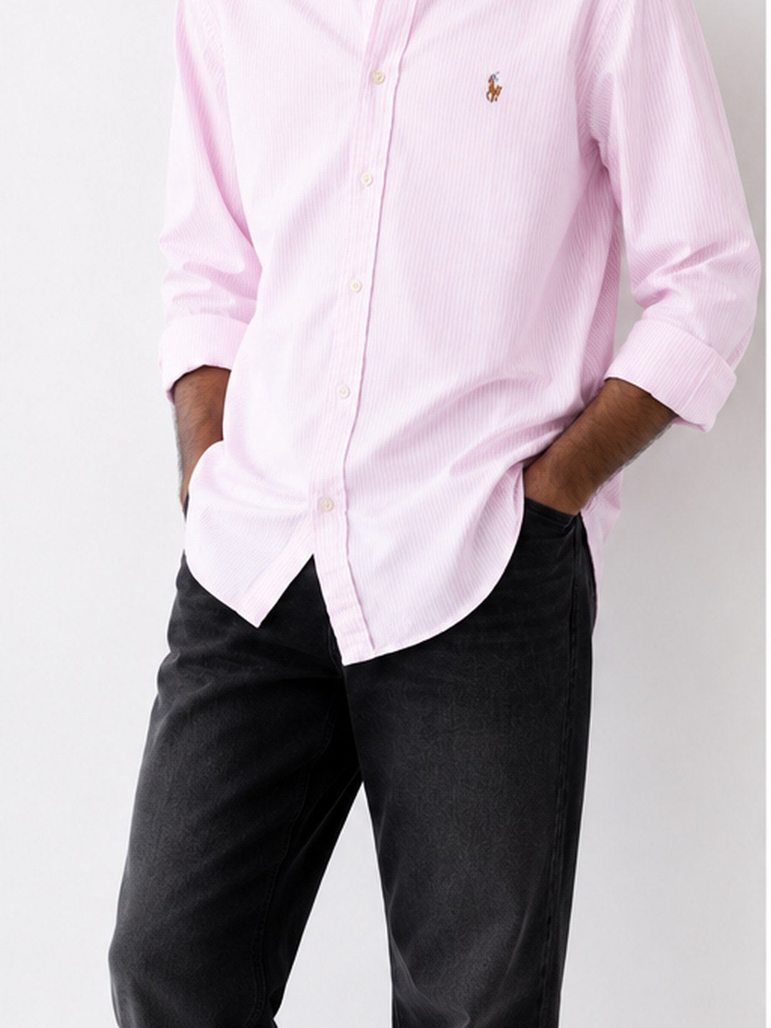 Pink Striped Oxford Shirt